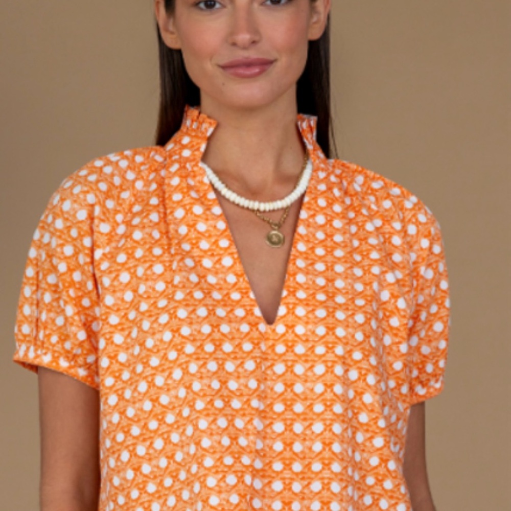 Olivia James The Label Elizabeth Top in the Wicker Print